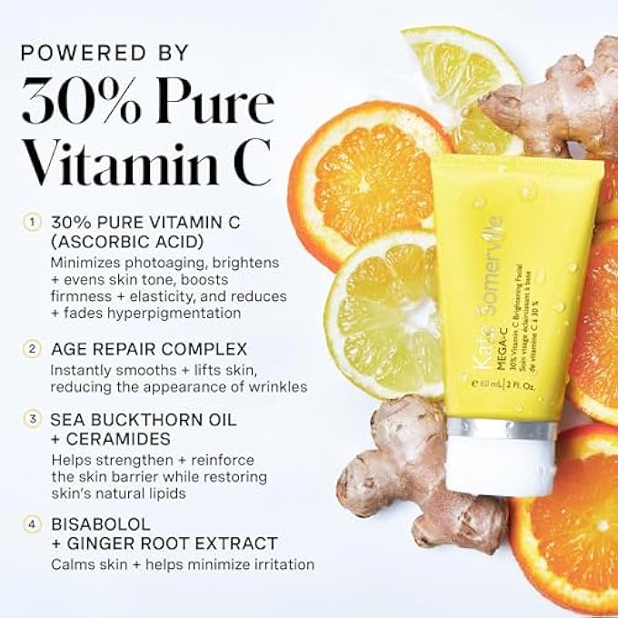 Kate Somerville MEGA-C 30% VITAMIN C BRIGHTENING FACIAL - POWERHOUSE CLINIC-GRADE BRIGHTENING MASK, 2 FL OZ - Image 2
